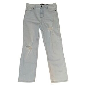 Kendall + Kylie Icon Jeans Women's 9/29 The Icon High Rise‎ Straight Distressed